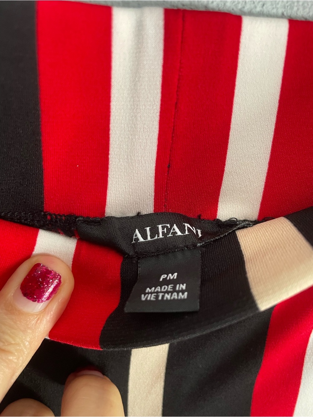 Alfani Striped Pull-On Wide Leg Pants PM EUC - Picture 4 of 5